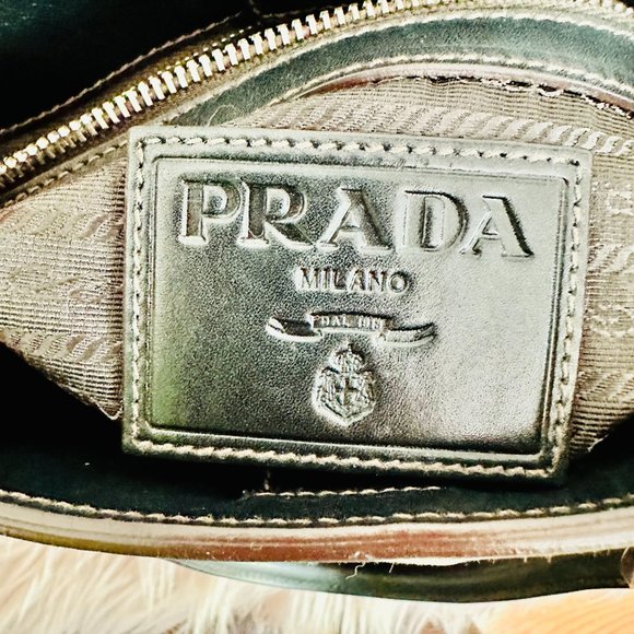 AUTHENTIC PRADA CANAPA CROSSBODY SATCHEL BAG MADE IN ITALY WITH DUST BAG COA - Picture 12 of 15